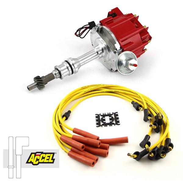 Speedmaster PCE385.1035 HEI Distributor Accel Spark Plug Wires Ignition Combo Kit
