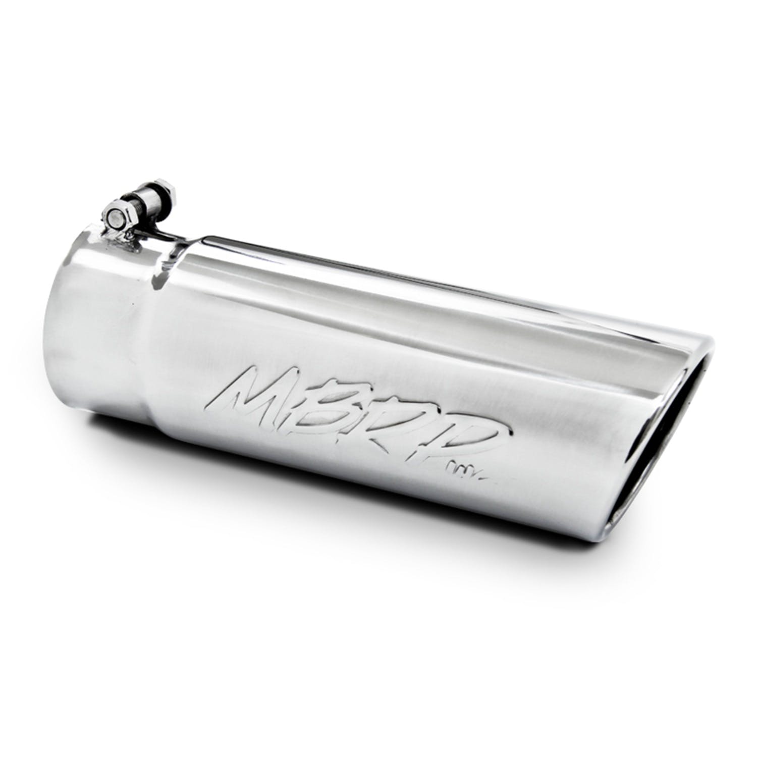 MBRP Exhaust T5112 Tip; 4in. O.D. Angled Rolled End 3½ inlet 10in. length; T304