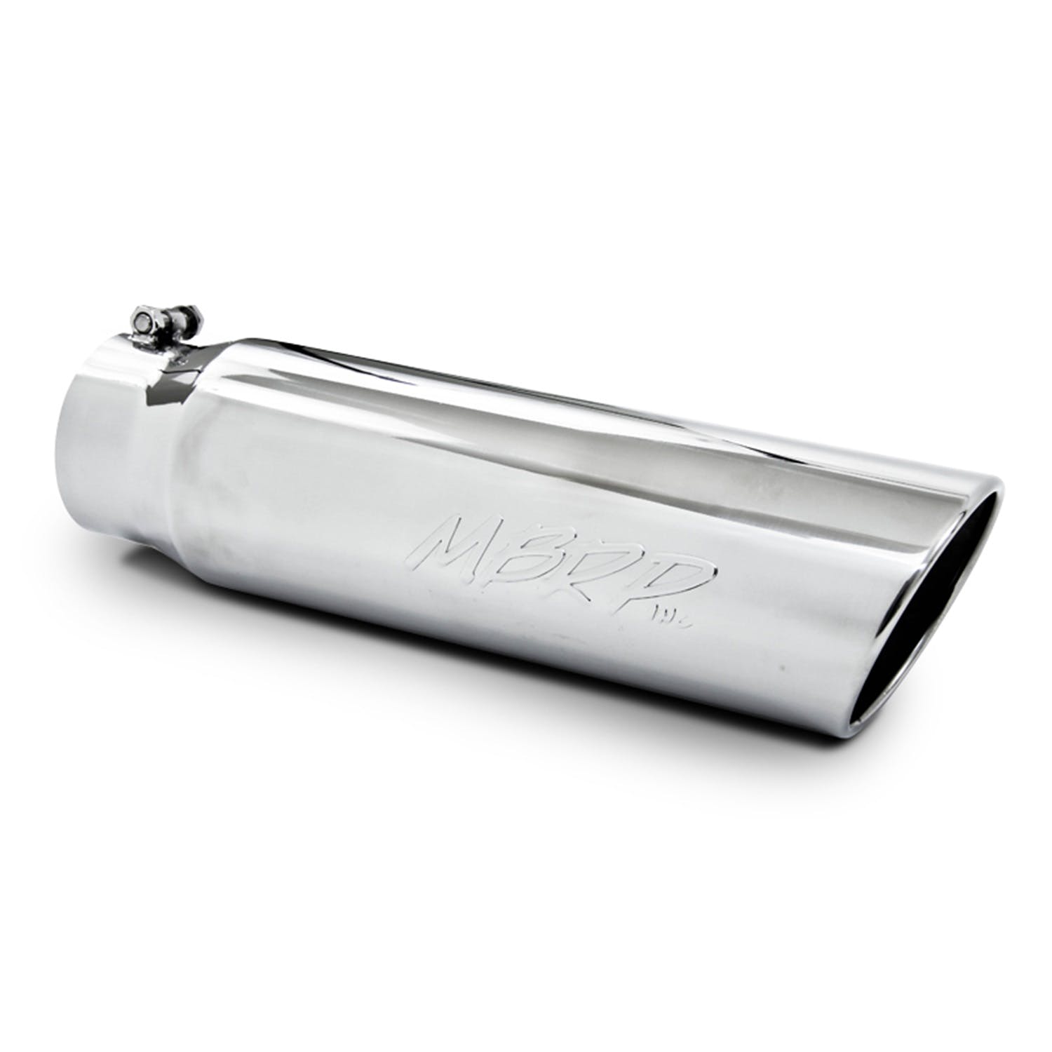 MBRP Exhaust T5124 Tip; 5in. O.D.; Angled Rolled End; 4in. inlet 18in. in length; T304