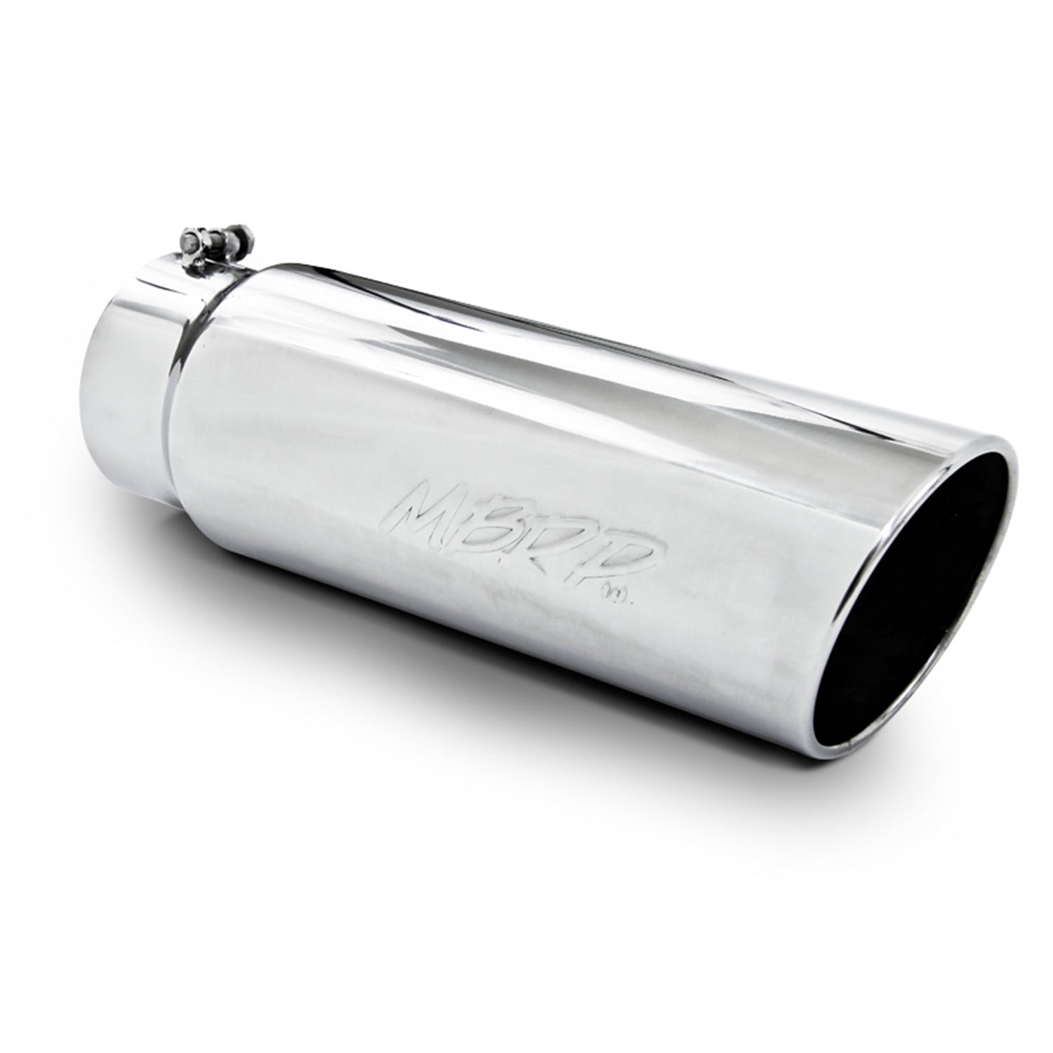 MBRP Exhaust T5125 Tip; 6in. O.D.; Angled Rolled End; 5in. inlet 18in. in length; T304