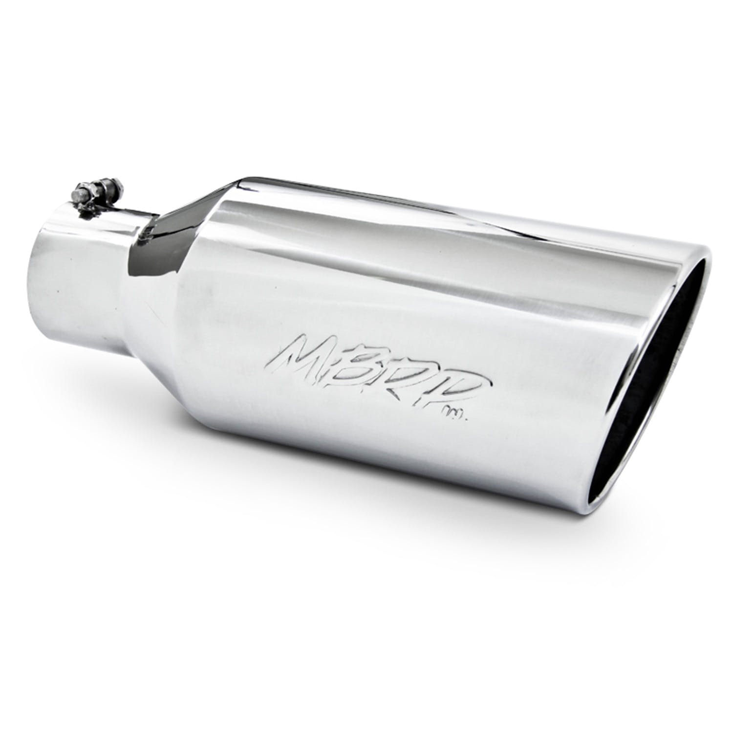 MBRP Exhaust T5126 Tip; 7in. O.D.; Rolled End; 4in. inlet 18in. in length; T304