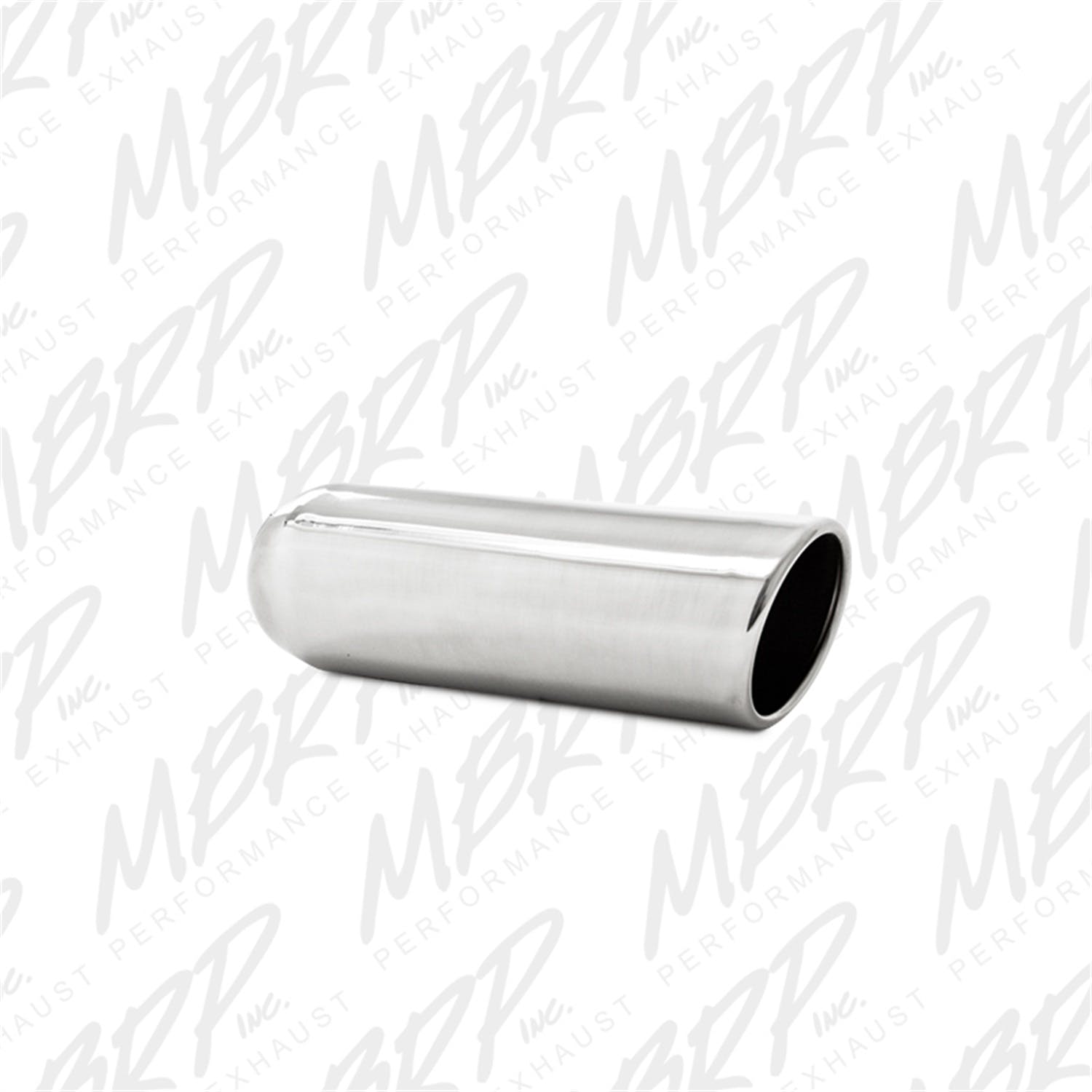 MBRP Exhaust T5138 3.5in. OD; 2.5in. inlet; 12in. in length; Angled Cut Rolled End; Weld on; T304