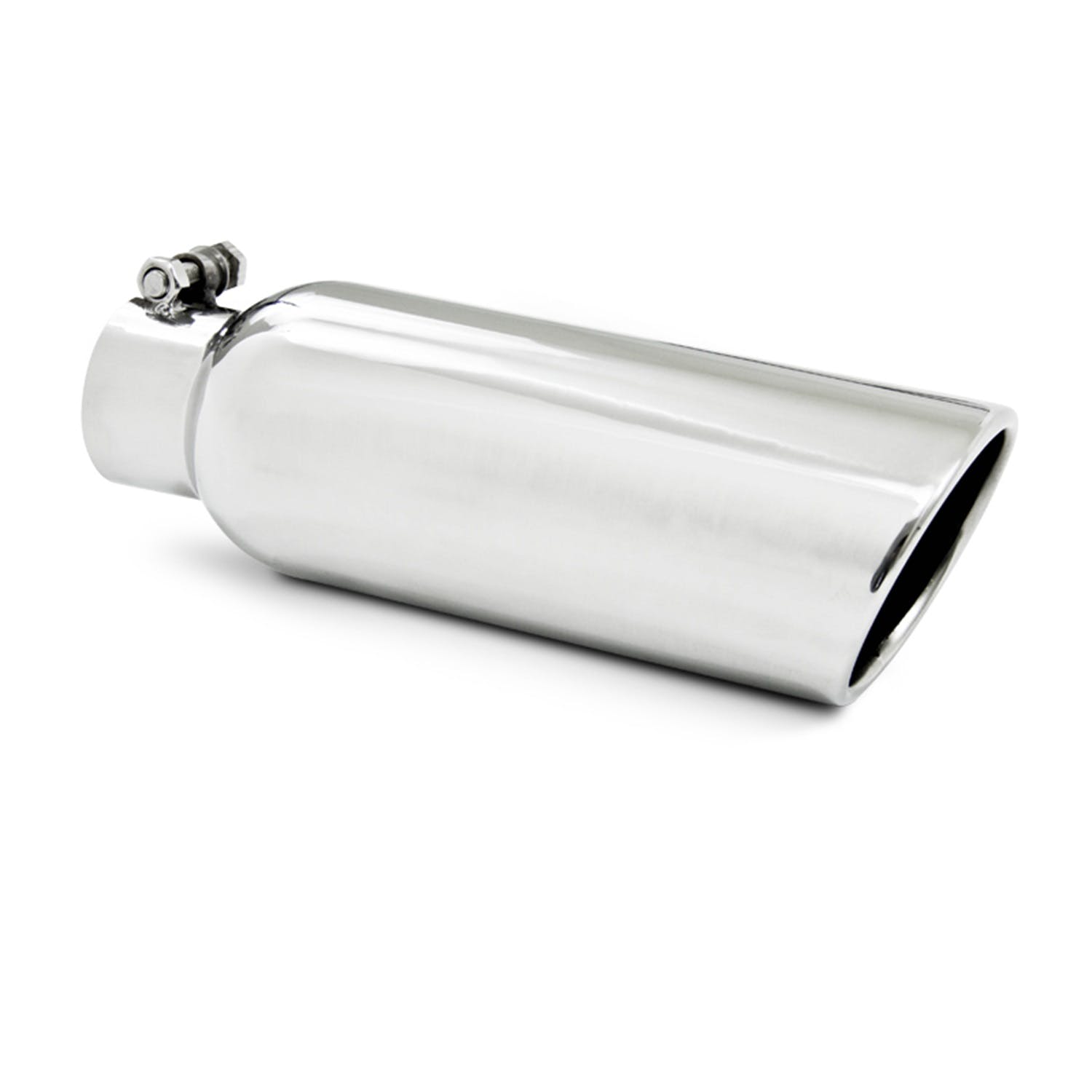 MBRP Exhaust T5140 4in. OD; 2.5in. inlet; 12in. in length; Angled cut Rolled End; Weld on; T304