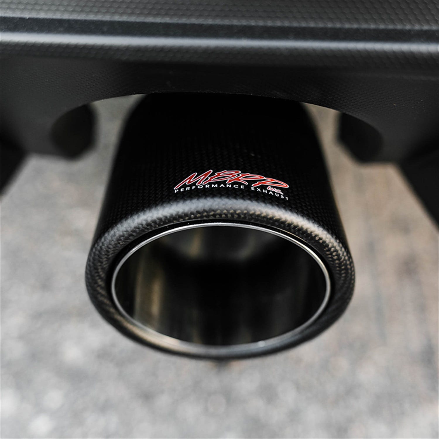 MBRP Exhaust T5151CF Tip; 4½ O.D.; Dual Wall Angled; 3in. inlet; 7.7in. length; Carbon Fiber