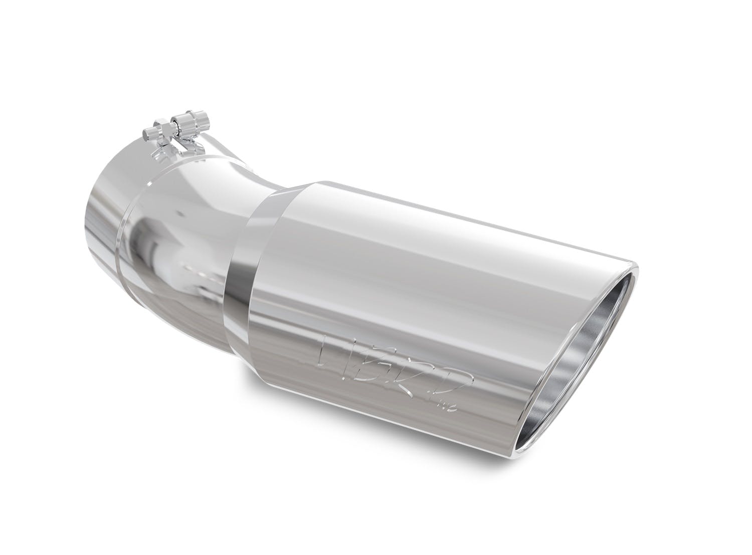 MBRP Exhaust T5154 Tip; 6in. O.D.; Angled Rolled End; 5in. inlet; 15 1/2in. in length; 30 degree be