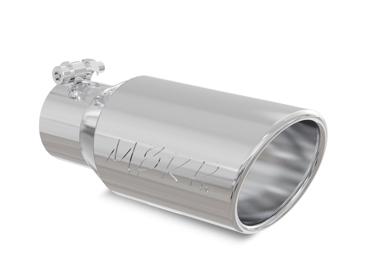 MBRP Exhaust T5157 Tip; 4in. O.D. Angled Rolled End 2 3/4in. inlet 10in. length; T304