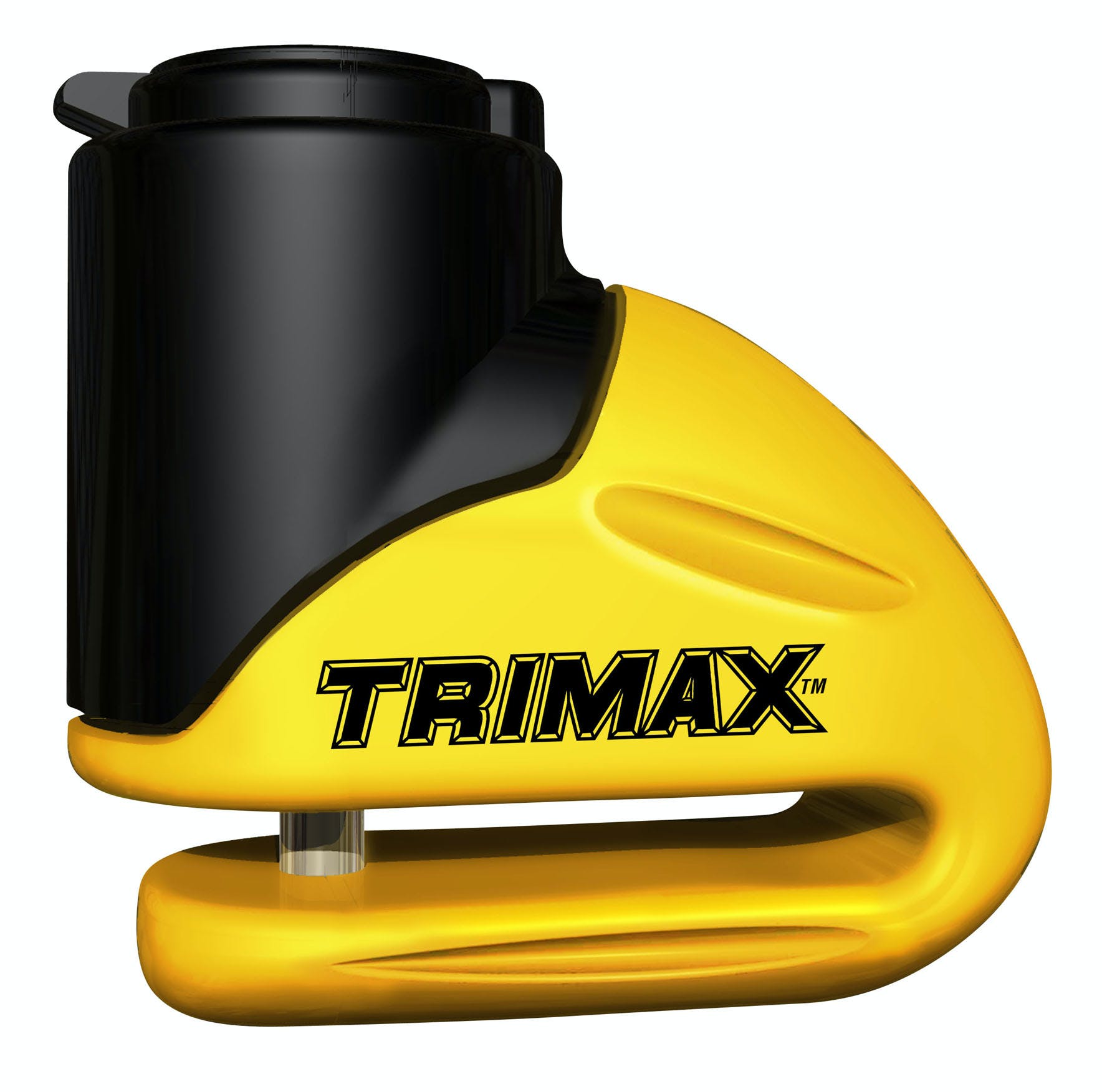 TRIMAX T645S Yellow Hardened Metal Disc Lock 5.5MM PIN (Short Throat) w/ Pouch and Cable