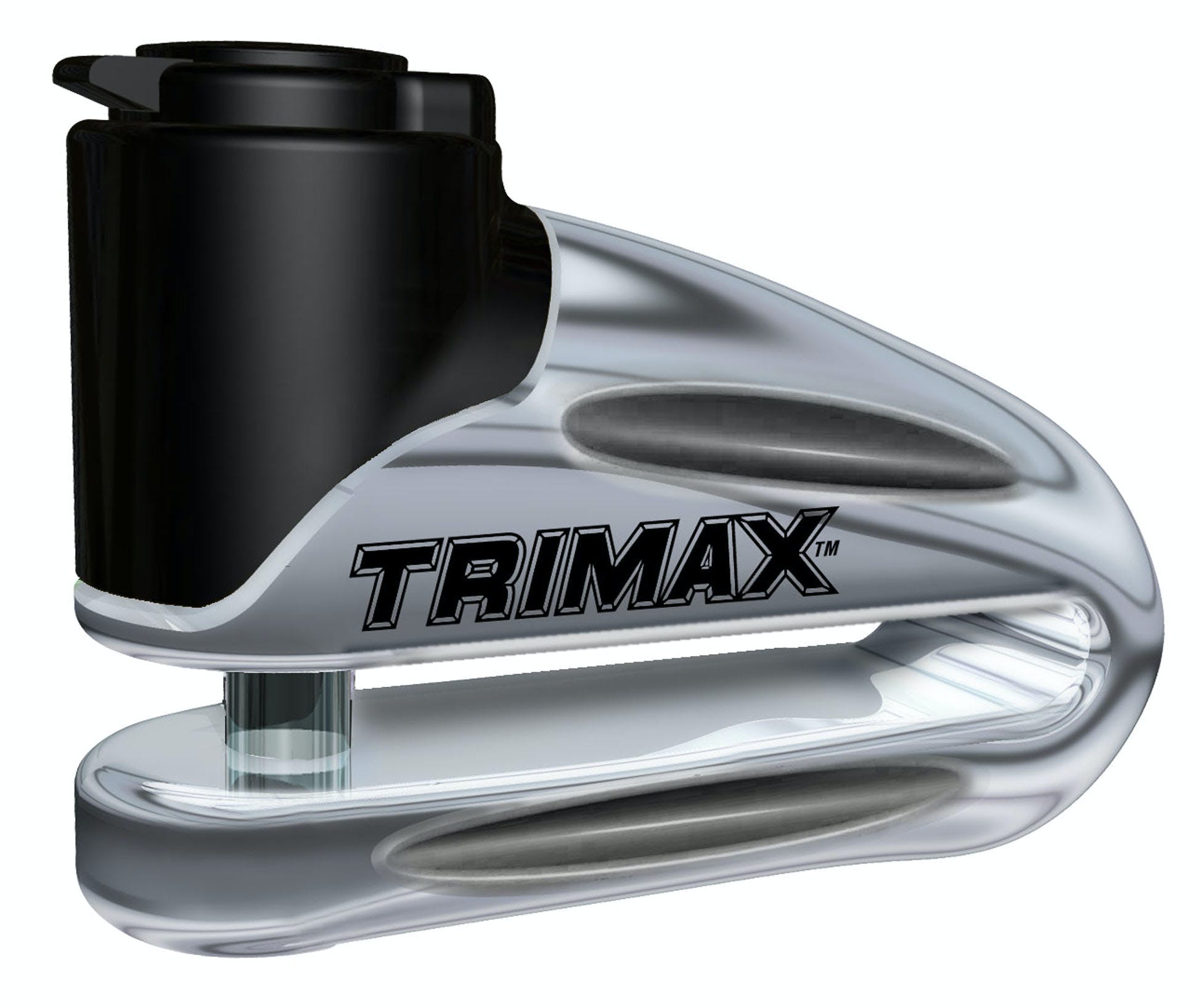 TRIMAX T665LC Hardened Metal Disc Lock 10Mm Pin (Long Throat) with Pouch - Chrome