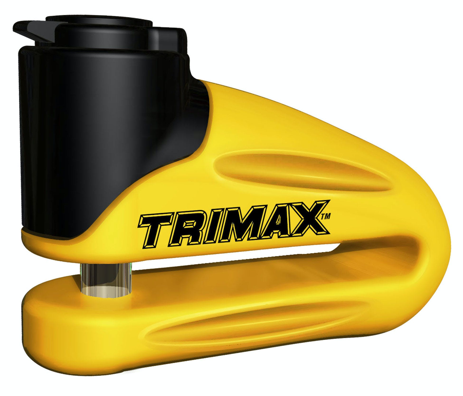 TRIMAX T665LY Hardened Metal Disc Lock 10Mm Pin (Long Throat) with Pouch - Yellow
