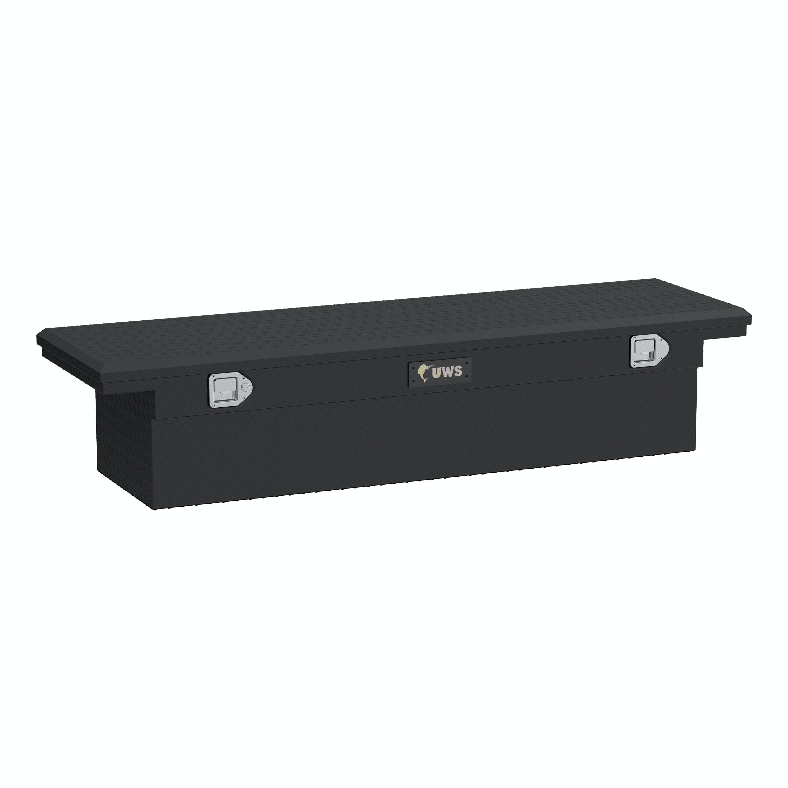 UWS TBS-69-LP-MB 69 inch Aluminum Single Lid Crossover Toolbox Low Profile Matte Black