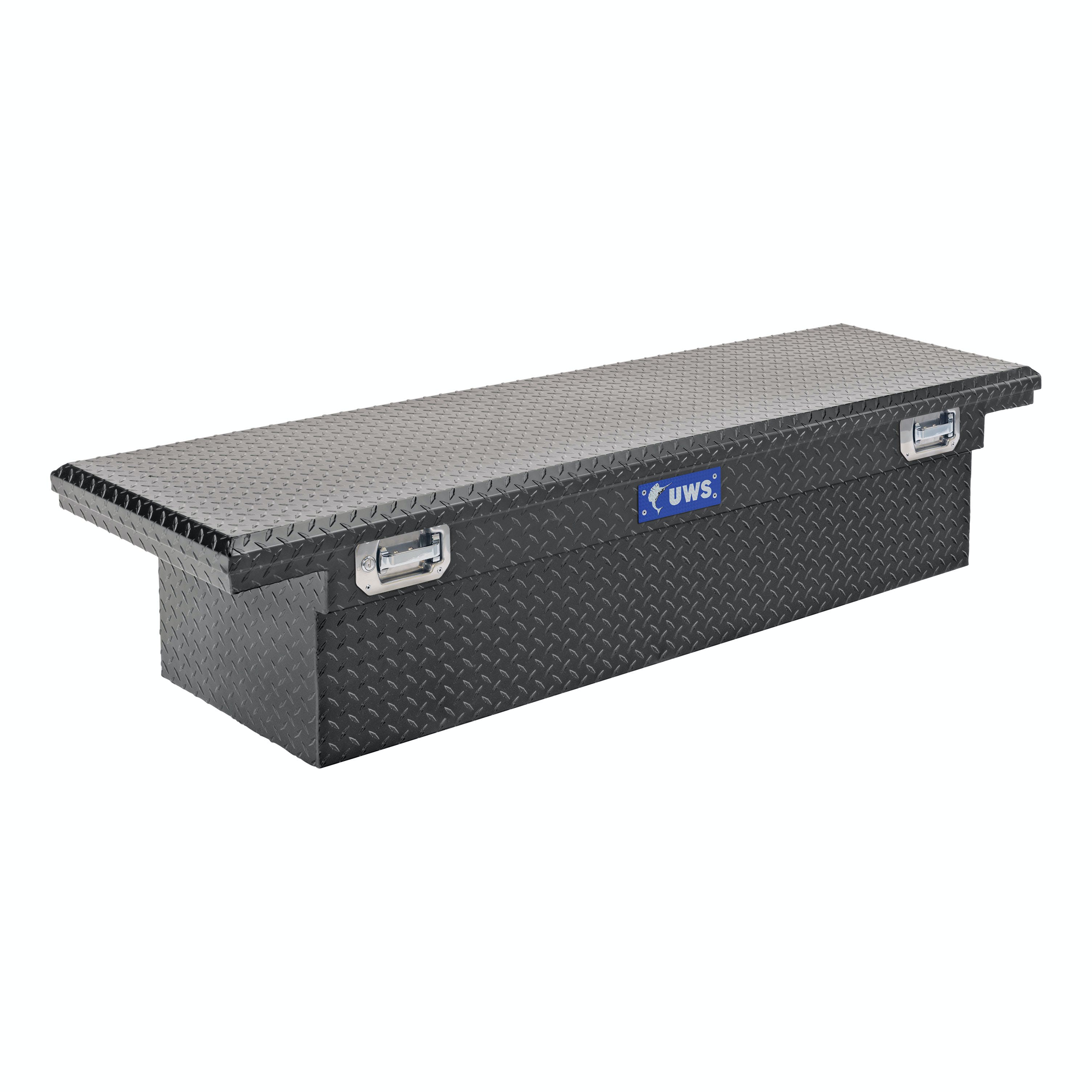 UWS TBS-69-LP-PH-MB 69 inch Aluminum Single Lid Crossover Toolbox Pull Handle Low Profile Matte Black