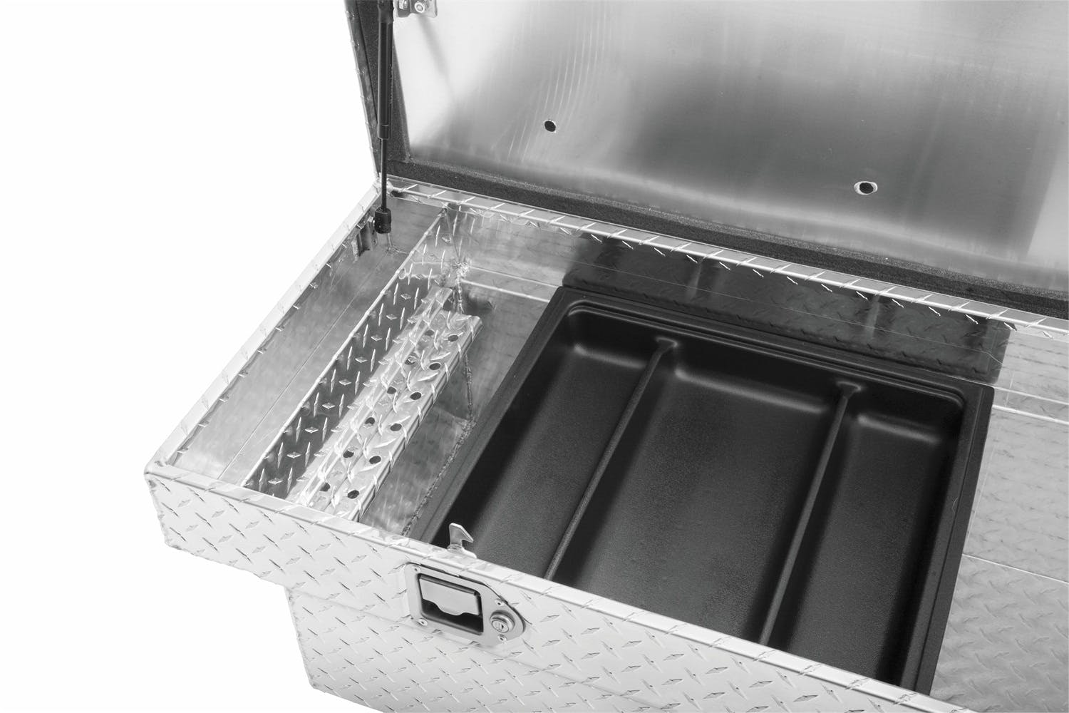 UWS TBS-60-A 60 inch Aluminum Single Lid Crossover Toolbox Angled