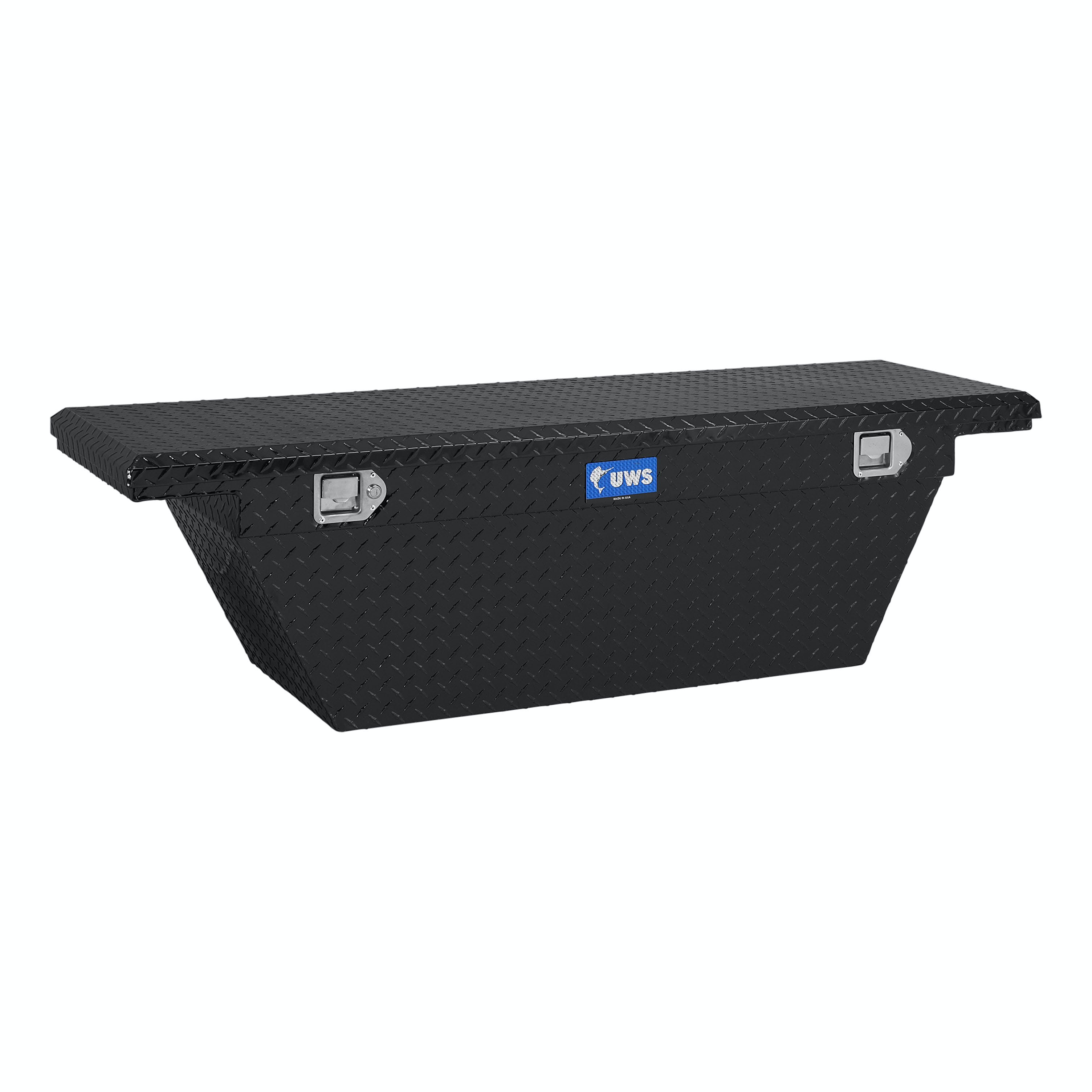 UWS TBSD-60A-LP-BLK 60 inch Aluminum Single Lid Crossover Toolbox Deep Angled Low Profile Black