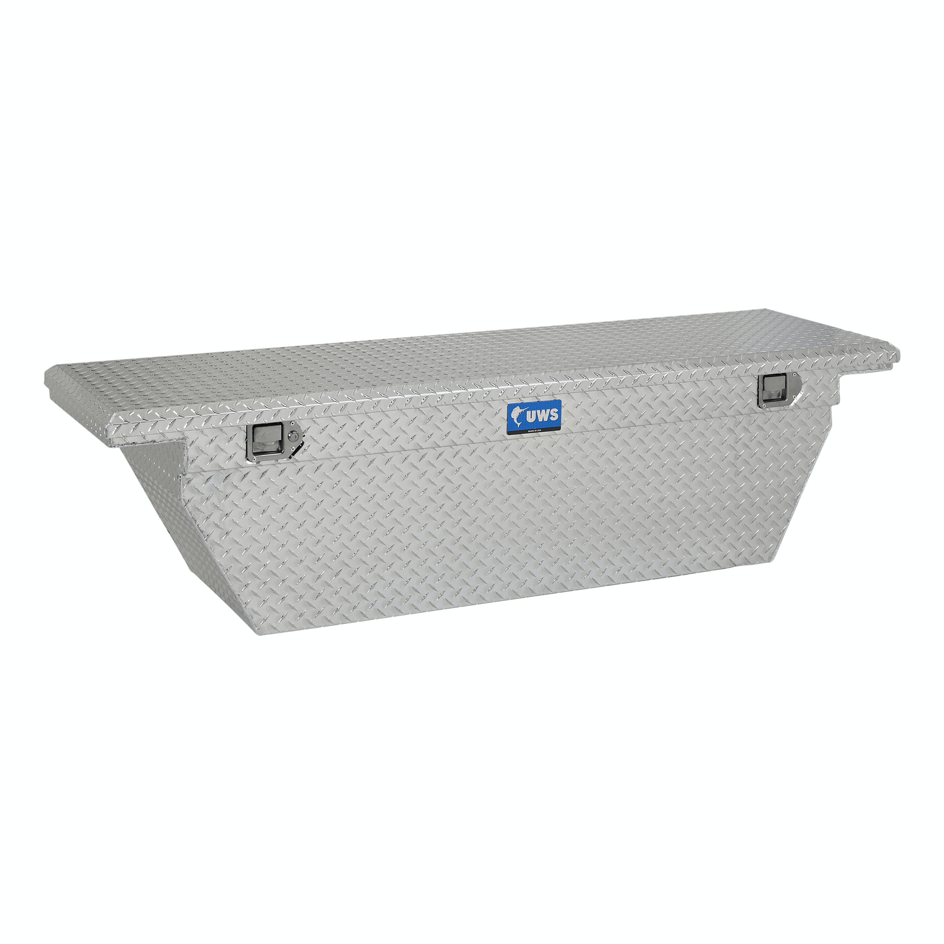 UWS TBSD-72-A-LP 72 inch Aluminum Single Lid Crossover Toolbox Deep Low Profile Angled