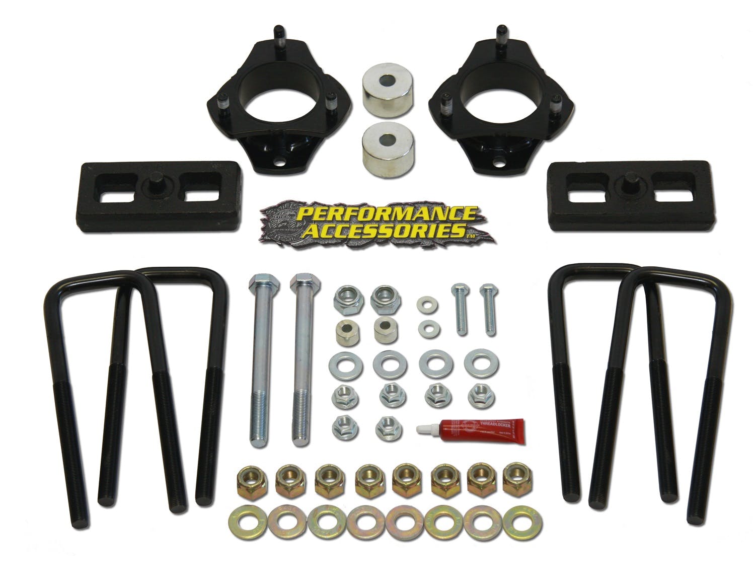 Performance Accessories PATL231PA Strut Extension Leveling Kit; 2.50 inch Front Lift; 1.50 inch. Rear Lift