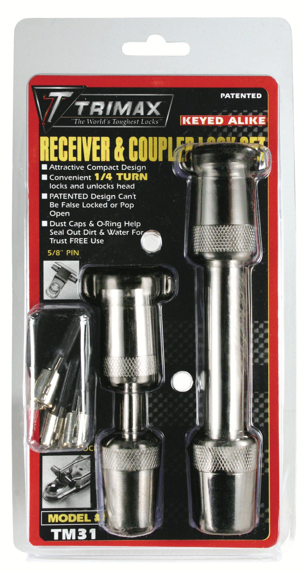 TRIMAX TM31 TRIMAX T3 - 5/8 inch Receiver and TC1 - 7/8 inch Span Coupler Lock