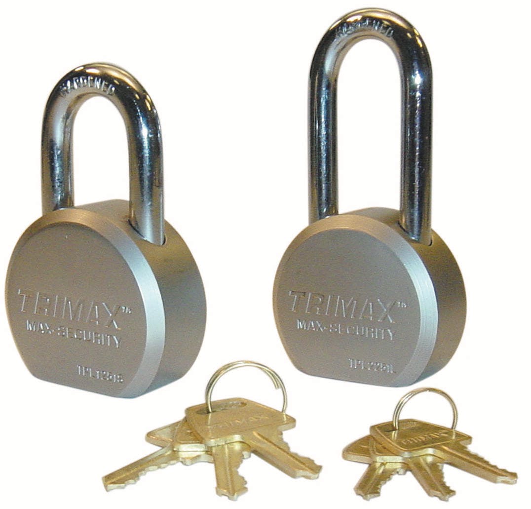 TRIMAX TPL1251S TRIMAX Hardened 64mm Solid Steel Padlock with 1.25 inch X 11mm Dia Shackle (Re-