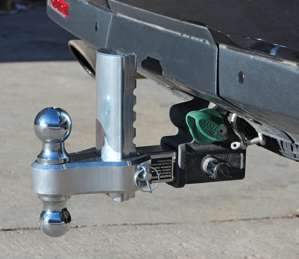 TRIMAX TRZ6ALRP 6 inch Pin and Clip Aluminum Drop Hitch-Dual Ball Included