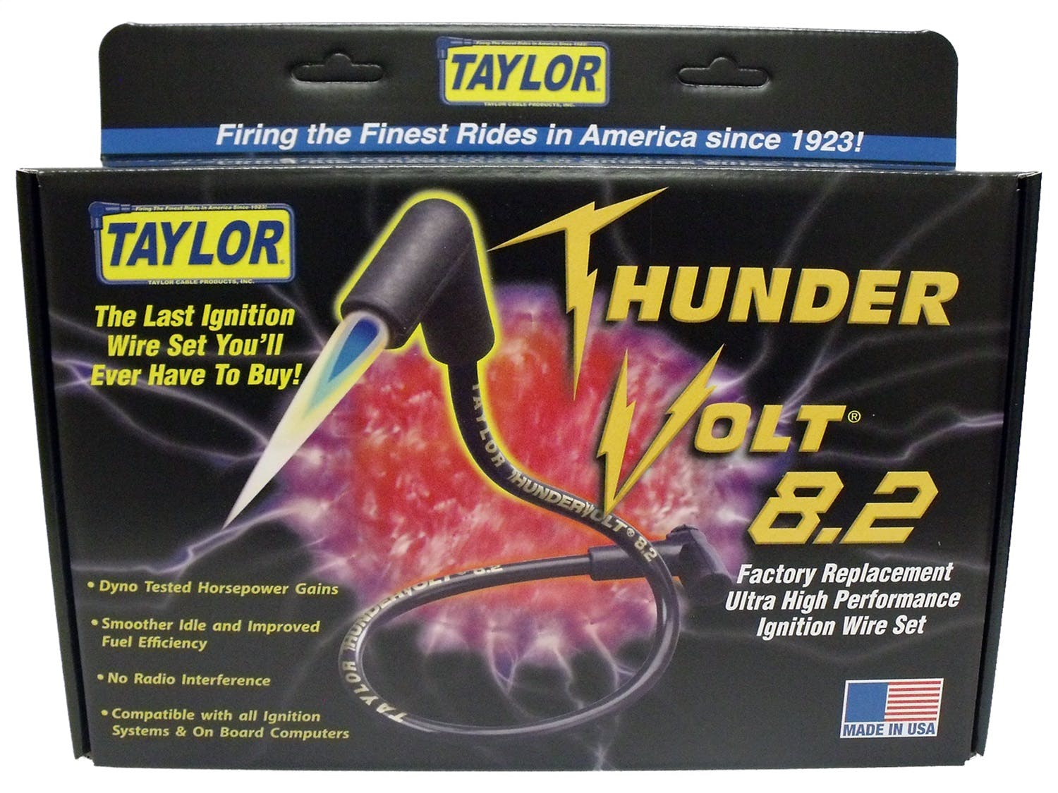 Taylor Cable Products 84658 Thundervolt 8.2 custom 8 cyl blue