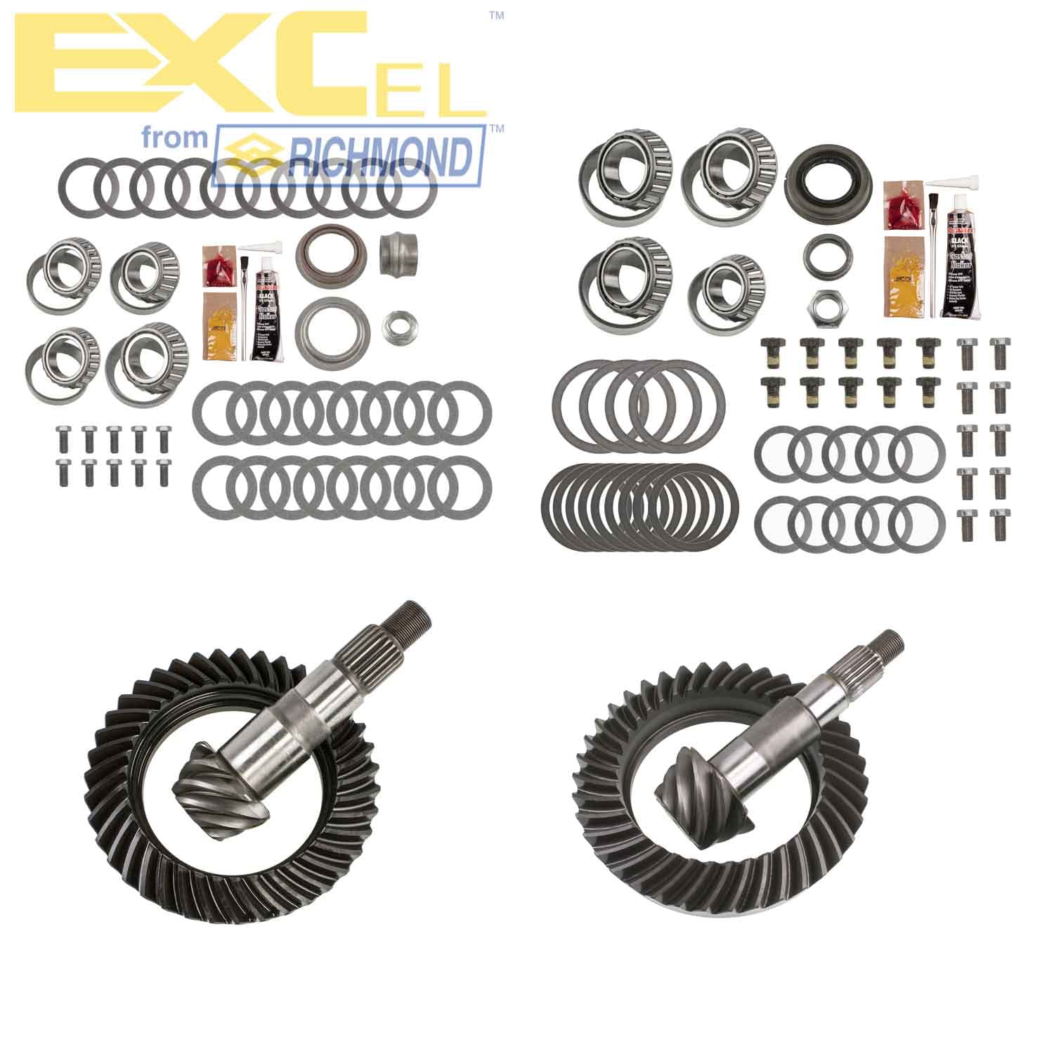 Excel XLK-5002 Differential Ring and Pinon Front and Rear Complete Kit