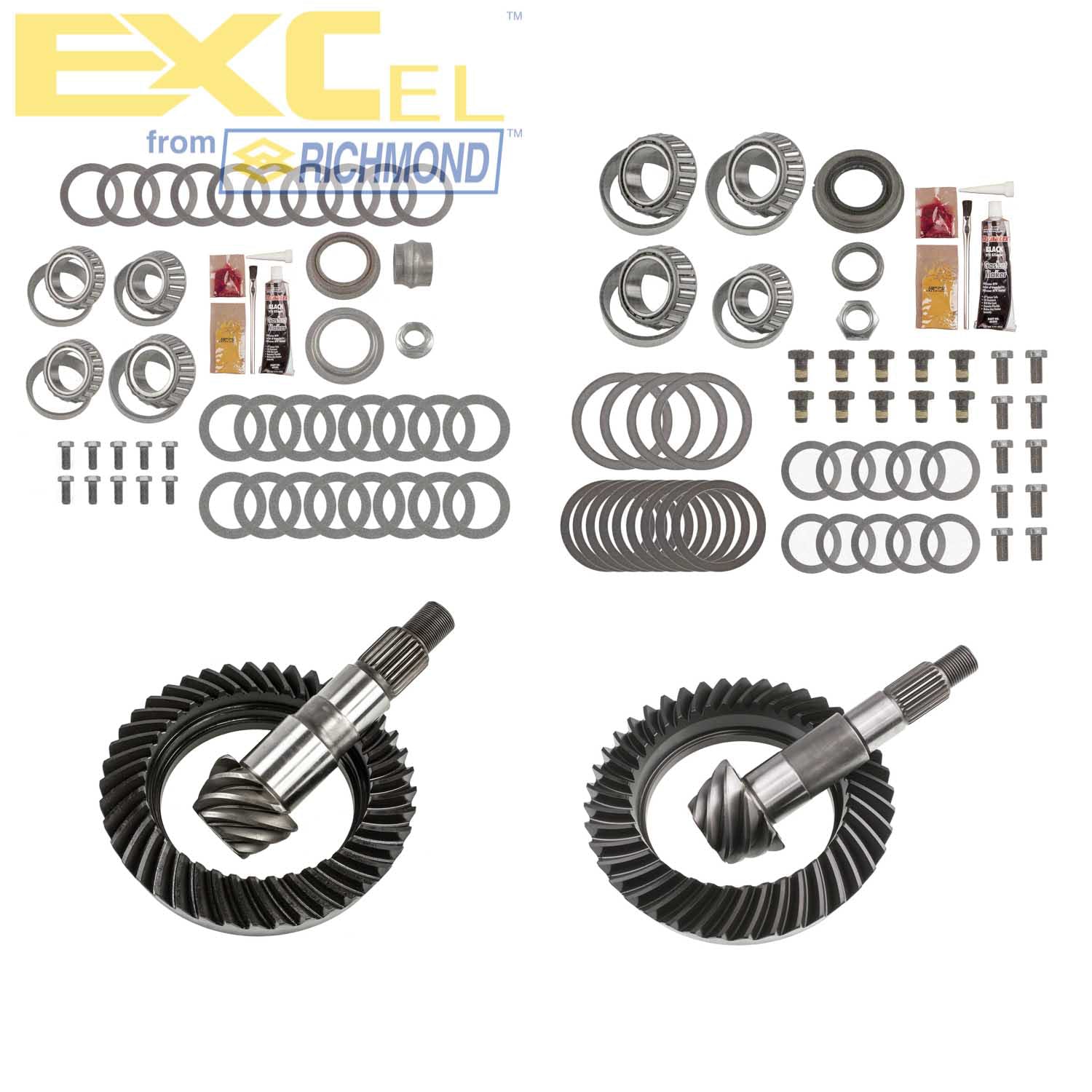 Excel XLK-5003 Differential Ring and Pinon Front and Rear Complete Kit