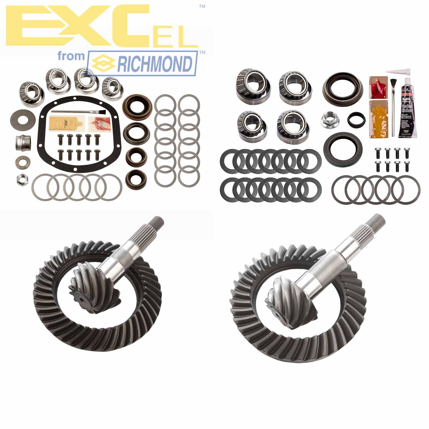Excel XLK-5009 Differential Ring and Pinon Front and Rear Complete Kit