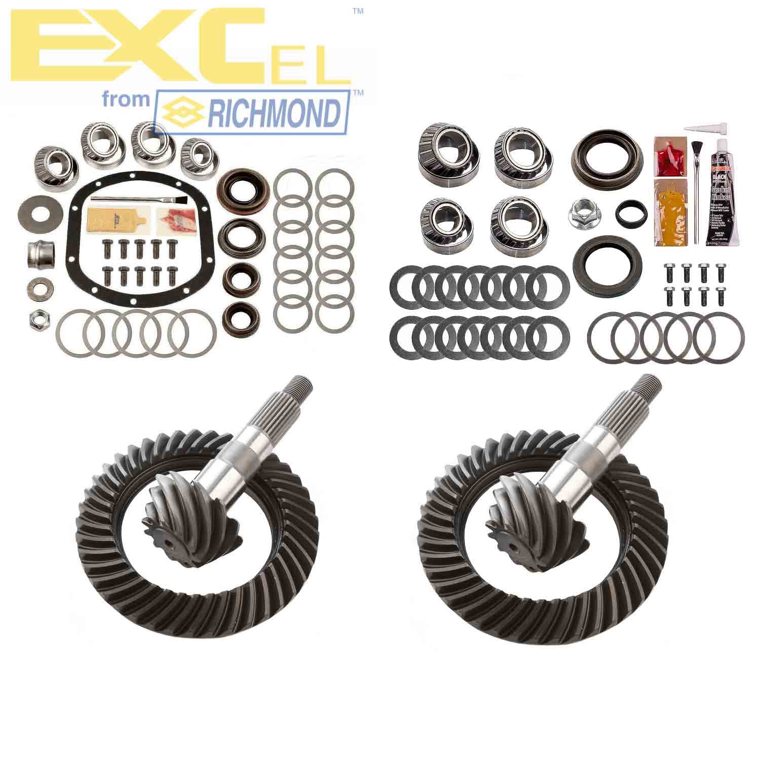 Excel XLK-5011 Differential Ring and Pinon Front and Rear Complete Kit