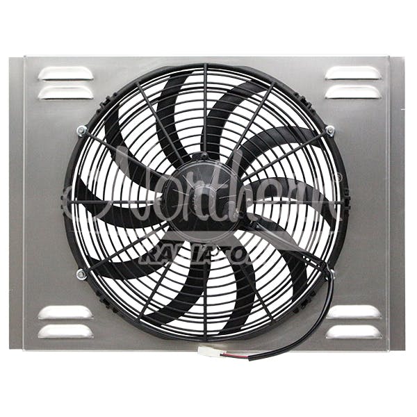 Northern Radiator Z40115 Single 14 inch High CFM Electric Fan and Shroud 15 5/8 x 19 1/2 x 4 1/8
