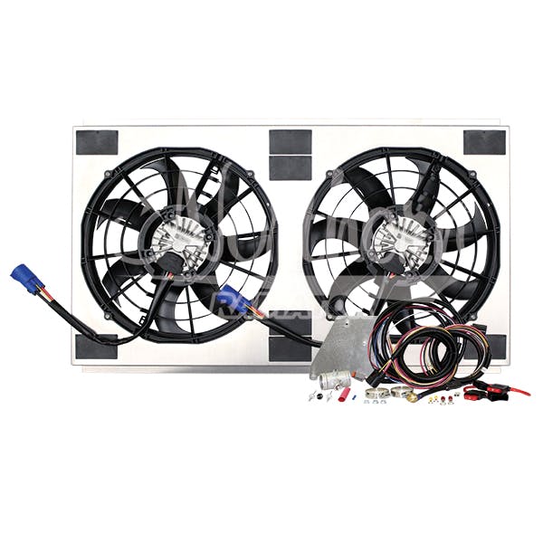 Northern Radiator Z40123 Dual Brushless 14 inch Fan and Shroud - 18 5/8 x 33 7/8 x 3 3/8