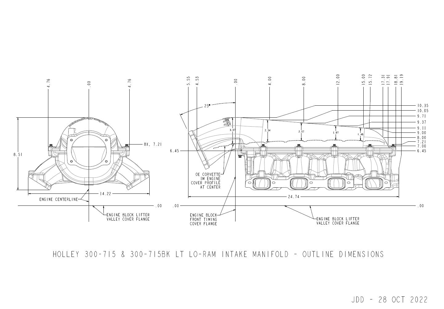Holley EFI Engine Intake Manifold 300-715BK