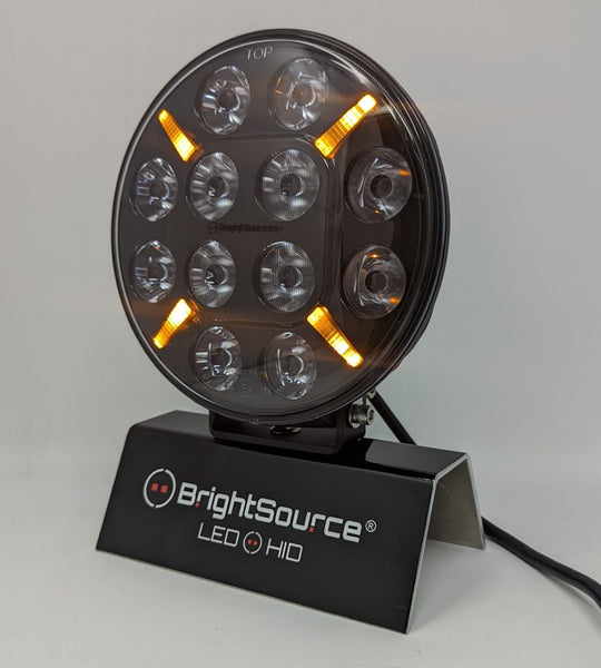 BrightSource 7 inch Titanium Driving Light with Amber/White Position 8800721