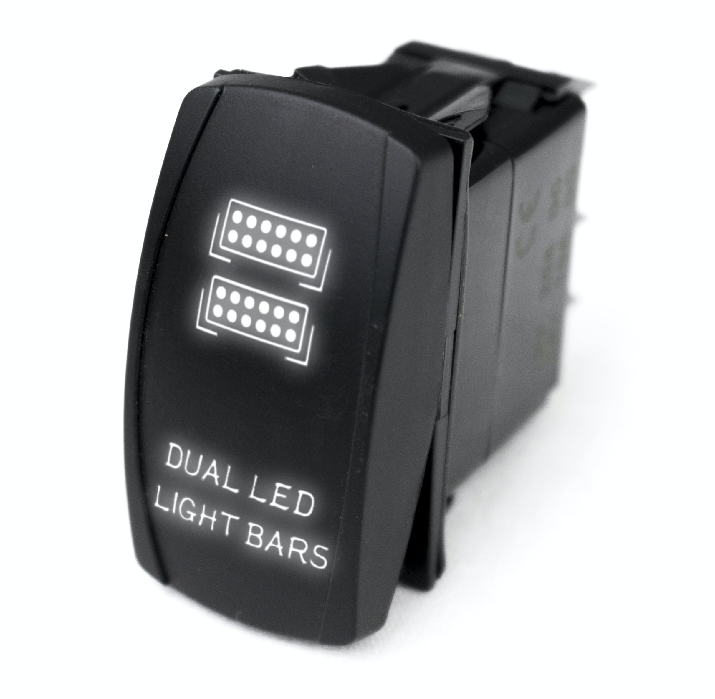 Race Sport Lighting RSLJ35W LED Rocker Switch w/White LED Radiance - Dual LED Light Bar