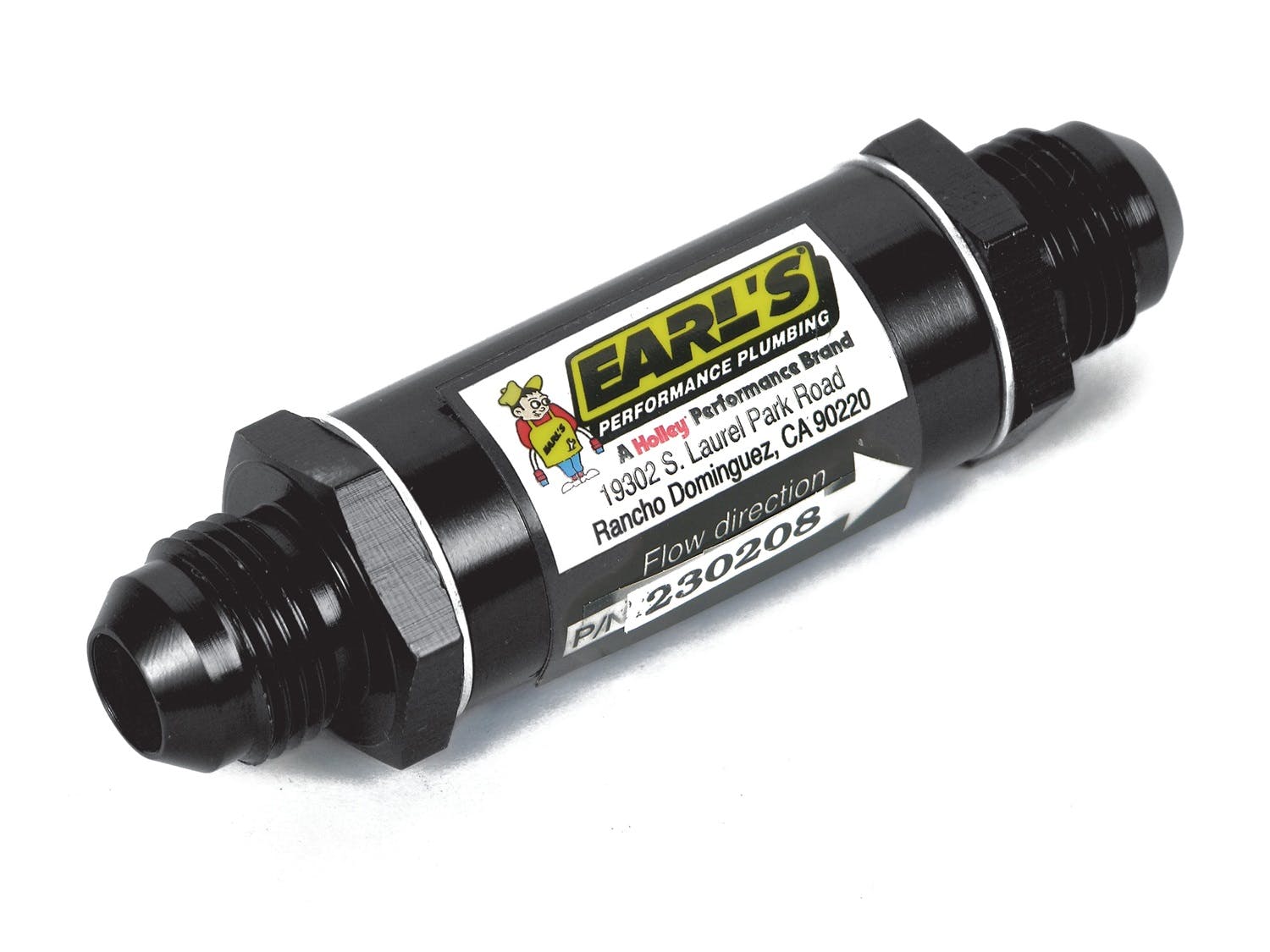 Earl's Performance Plumbing AT230208ERL BLACK -8 AN 85 MIC SCREEN FUEL FILTER