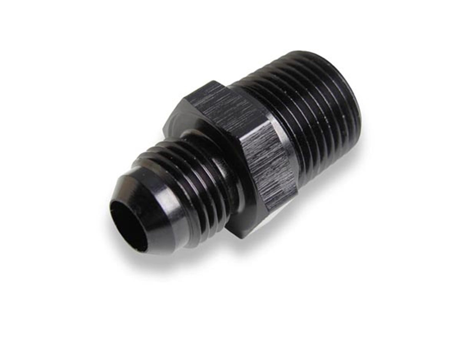 NOS 17979NOS -6AN TO 1/4 NPT ADAPTER, STRAIGHT, BLACK