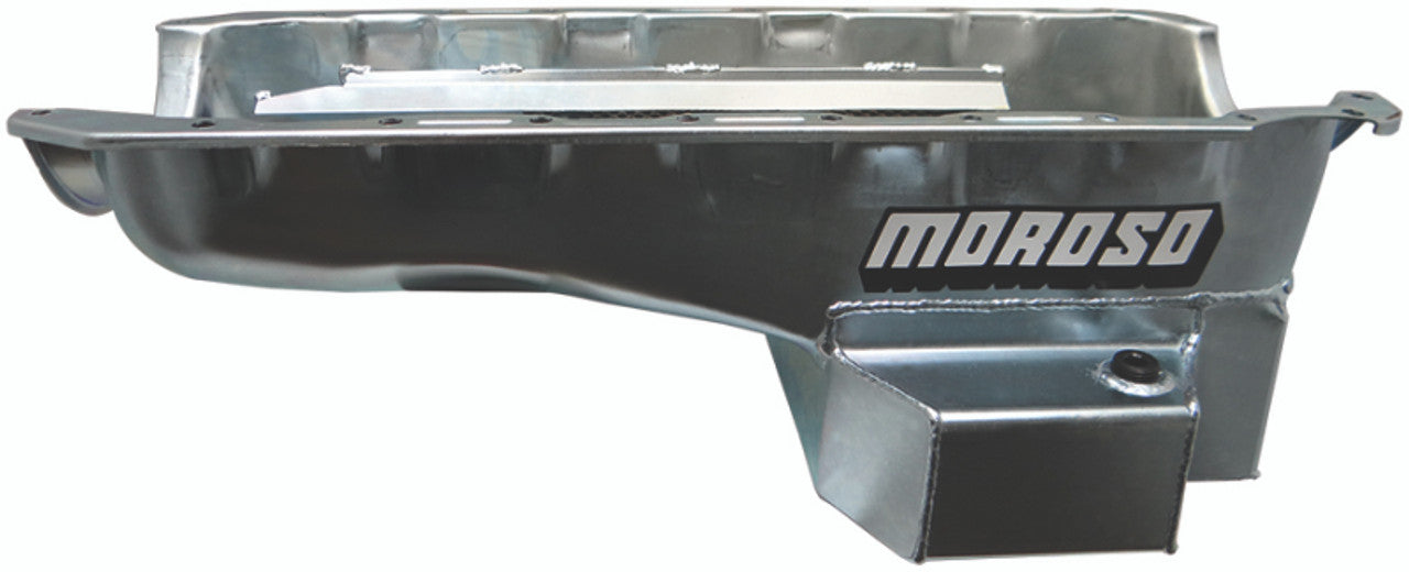 Moroso 20420 Wet Sump Steel Oil Pan (8 deep/6.5qt/Baffled/Windage Tray/BBC-Mark IV)