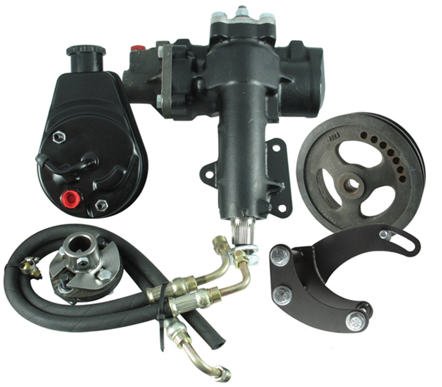 Borgeson Power Steering Conversion Kit 63-66 Corvette SBC/SWP Delphi 600 12.7:1 ratio 999016