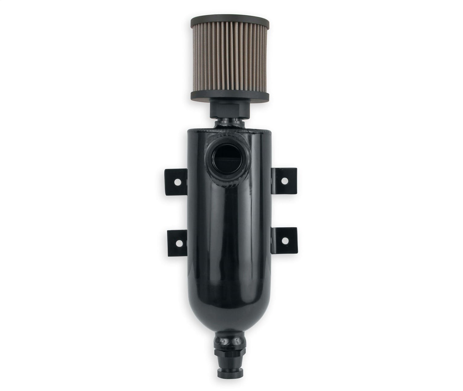 Earl's Performance Plumbing CT100ERL CATCH CAN W/AN O-RING INLET and FILTER-BLK