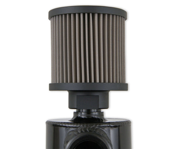 Earl's Performance Plumbing CT100ERL CATCH CAN W/AN O-RING INLET and FILTER-BLK