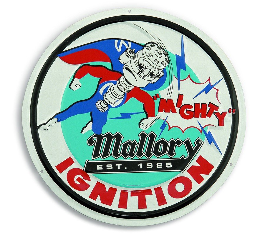 MALLORY MAN METAL TIN SIGN D-10