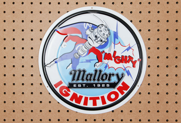 MALLORY MAN METAL TIN SIGN D-10