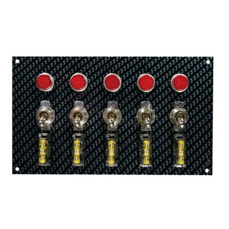 Moroso 74148 Fiber Design Toggle Switch Panel (1/2 LED)