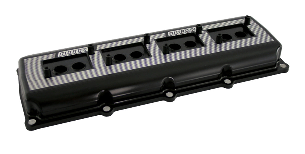 Moroso 68468 Black Machined Billet Aluminum Valve Cover (Chrysler 5.7/6.1/6.4 Hemi-2.05Tall)