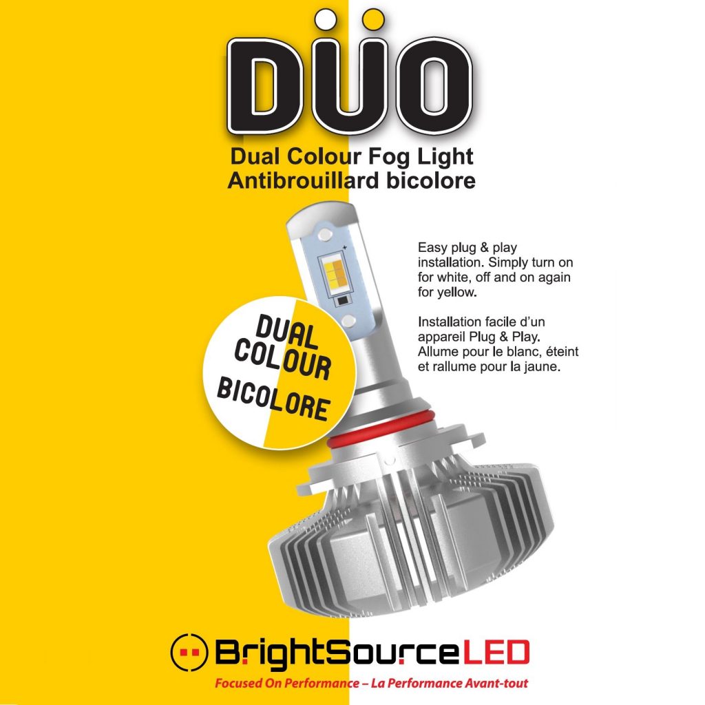 BrightSource 96998 Duo Dual Color LED Fog Light Bulbs - H8, Twin Pack