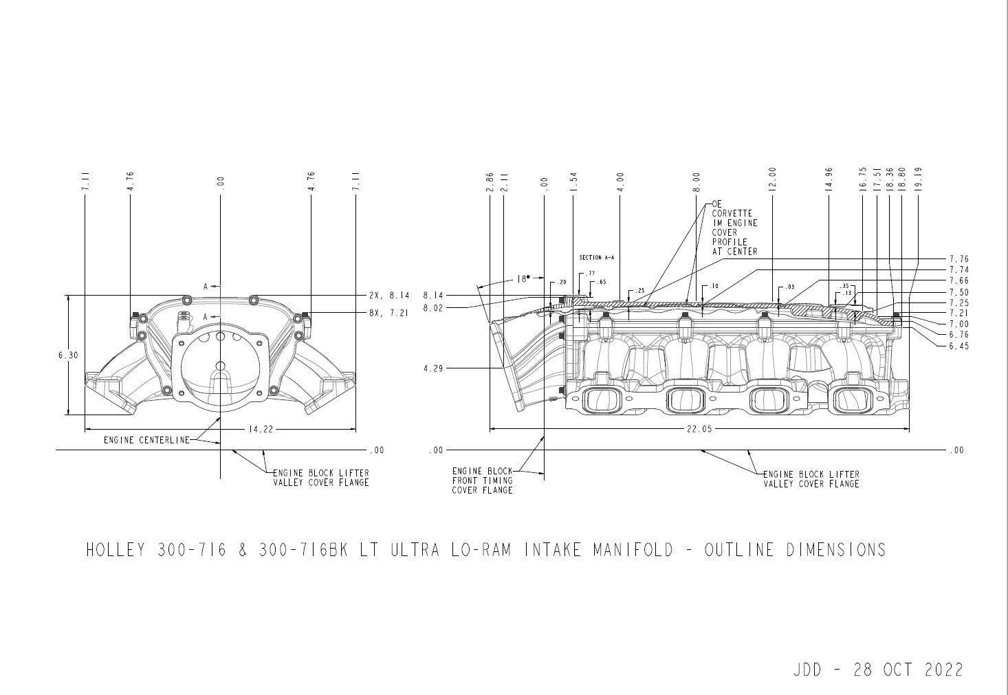 Holley EFI Engine Intake Manifold Kit 300-716BK