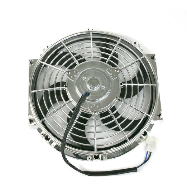 Top Street Performance HC6102C 10 inch Universal Electric Cooling Fan, S-Blade, Chrome