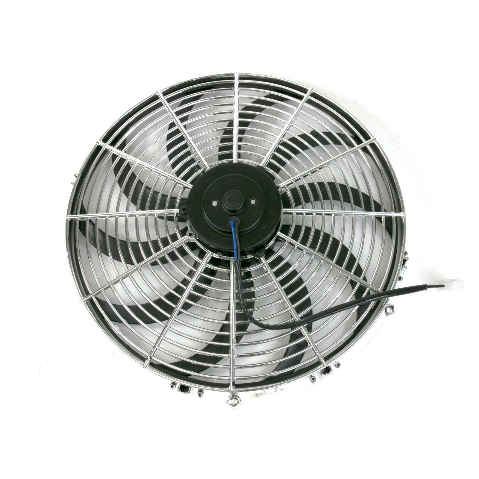 Top Street Performance HC6105C 16 inch Universal Electric Cooling Fan, S-Blade, Chrome