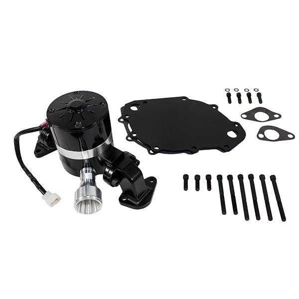 Top Street Performance HC8040BK Aluminum Electric Water Pump Include Backplate, Black