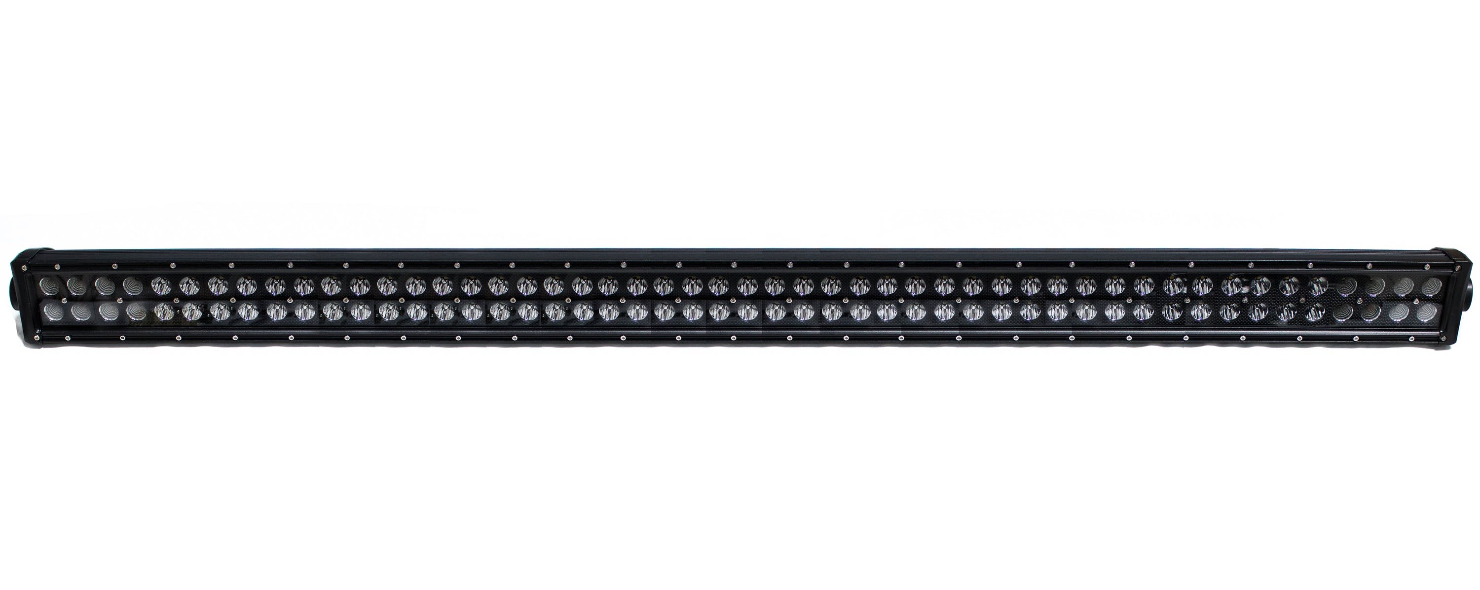 Race Sport Lighting RSBO300 Blacked Out Series 52in Straight, Double Row, Silver Combo-Flood/Beam
