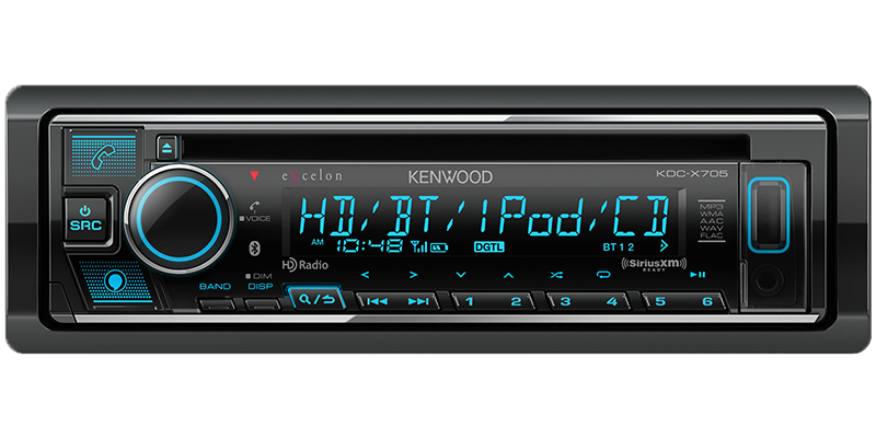 Kenwood Excelon KDC-X705 CD-Receiver with Bluetooth and HD Radio