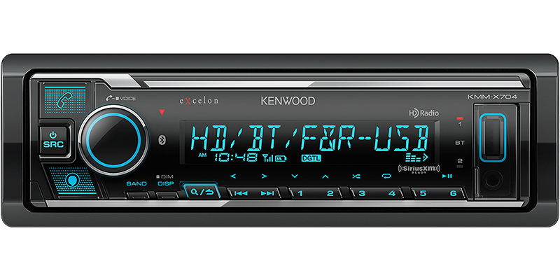 Kenwood Excelon KMM-X704 Digital Media Receiver with Bluetooth & HD Radio | Amazon Alexa Ready
